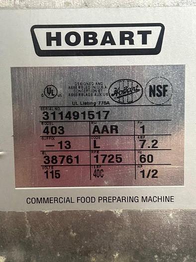 Refurbished Hobart Meat Tenderizer / Cutlet Machine