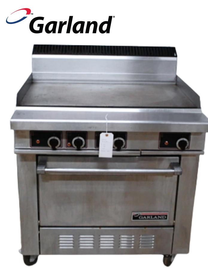 Used Garland S686-36 Sentry Electric 36" Flat Top Griddle Range w Oven