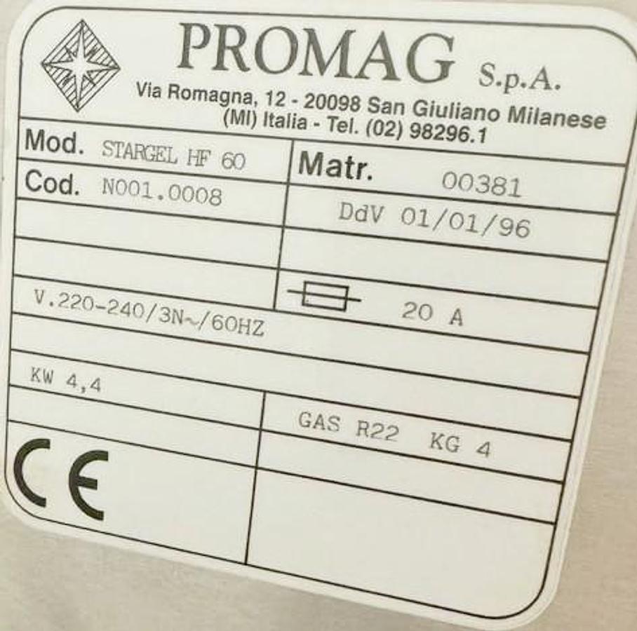Used Promag Gelato Batch Freezer