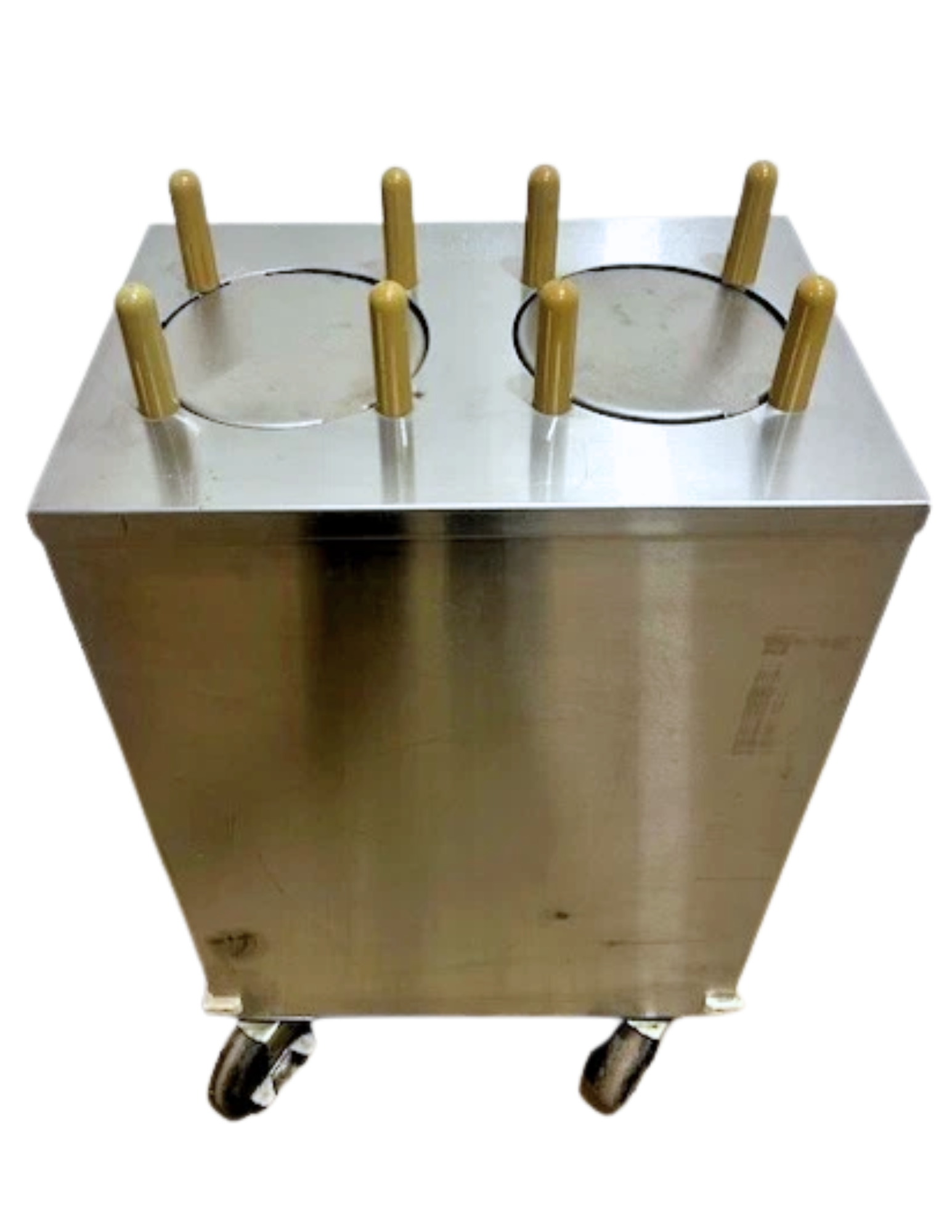 Used Tableware Model: 2CP-MC-7  - 7" Plate Dual Holder Dispenser Carrier Cart on Castors