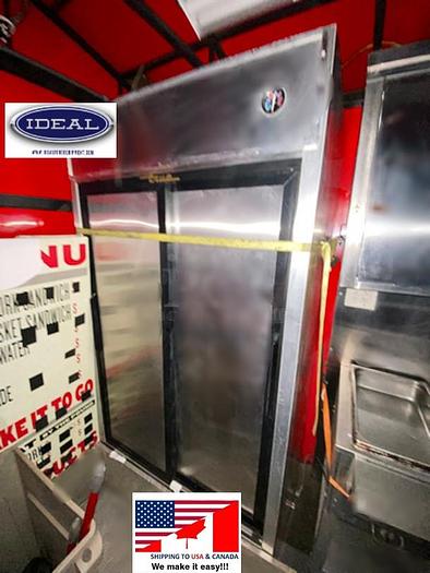 Used Middleby Marshall double stacked conveyor gas pizza ovens