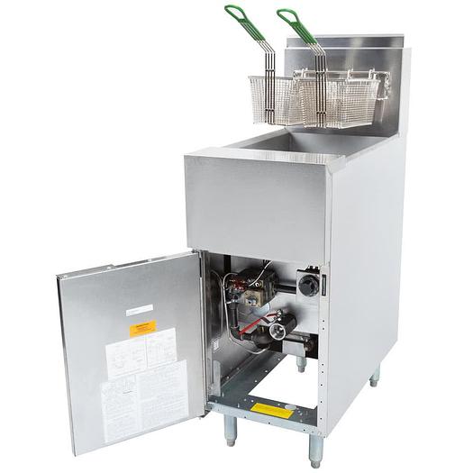 Frymaster 50 LB deep fryer - has open well for easy cleaning