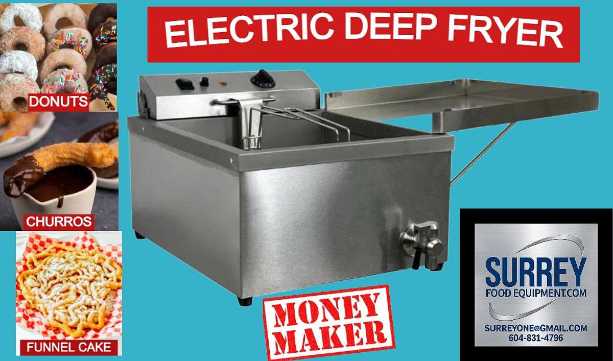 NEW 15lbs Commercial Deep Fryer Funnel Cake Donut Churros Electric 115V -  NSF