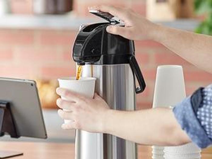 2.2 Liter Glass Lined Stainless Steel Airpot with Lever