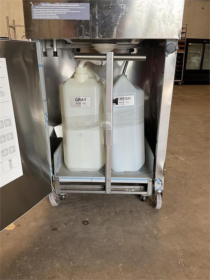 Used Hot and cold water -portable hand sink