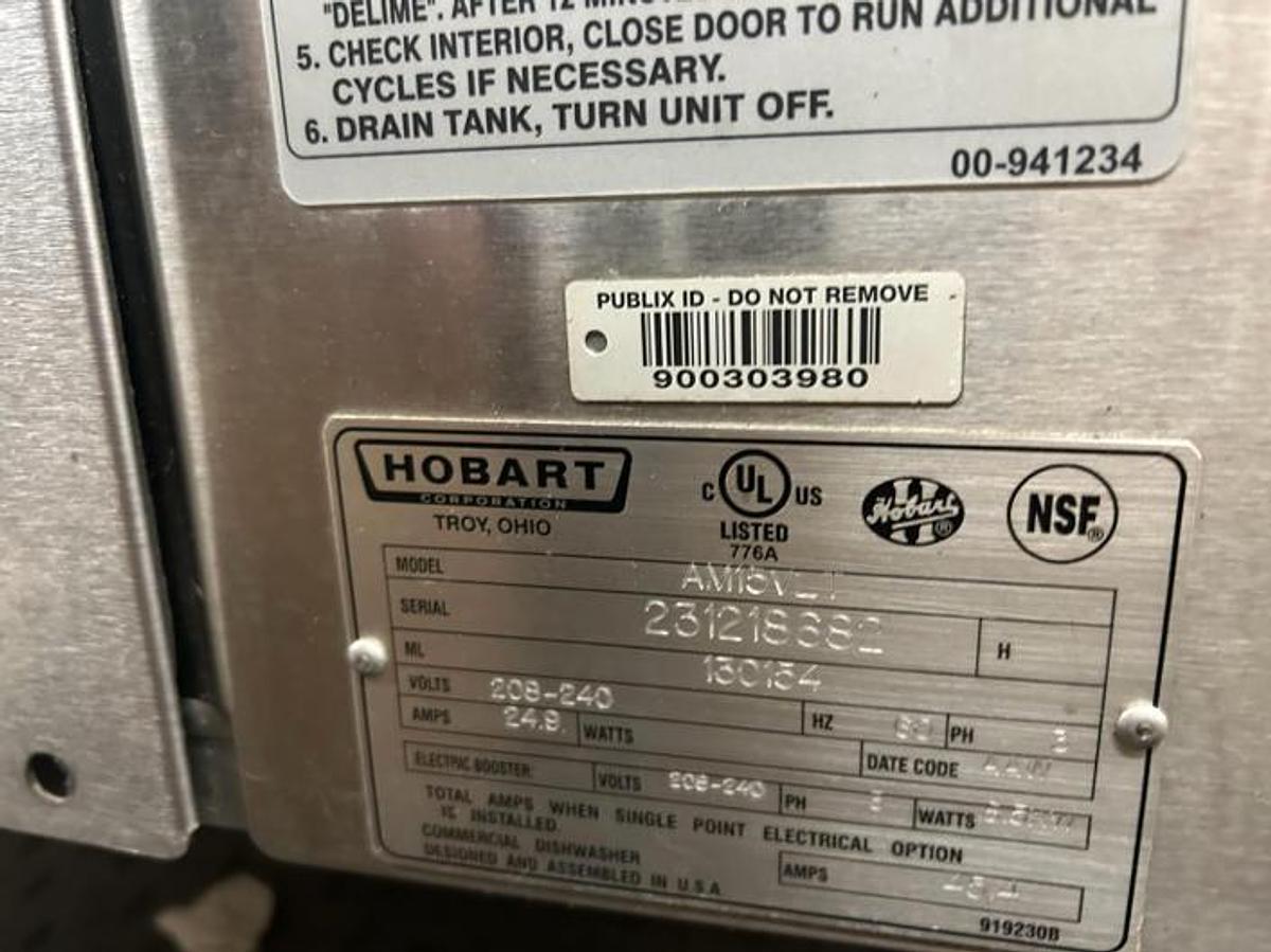 Used Hobart Ventless Dishwasher AM15VLT