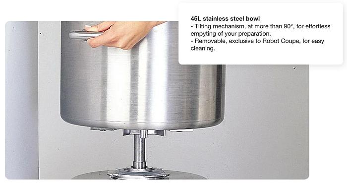 Robot Coupe - Vertical Food Processor 45 L SS Bowl - R45T