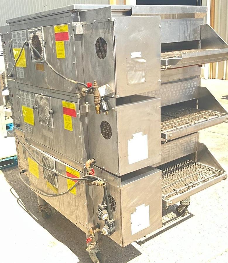 Used Middleby Marshall gas triple stack conveyor oven PSG36