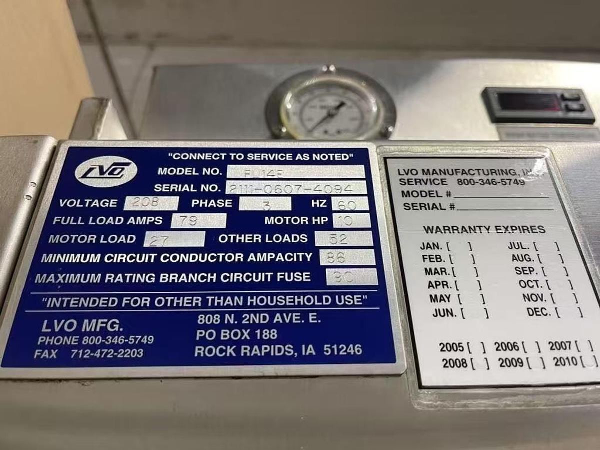 Used LVO pan washer model FL14E