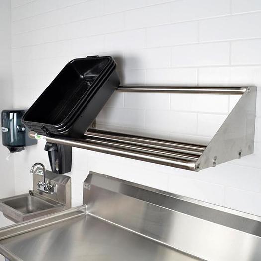 42" Wall Mounted Tubular Rack Shelf - glass or dishwasher trays