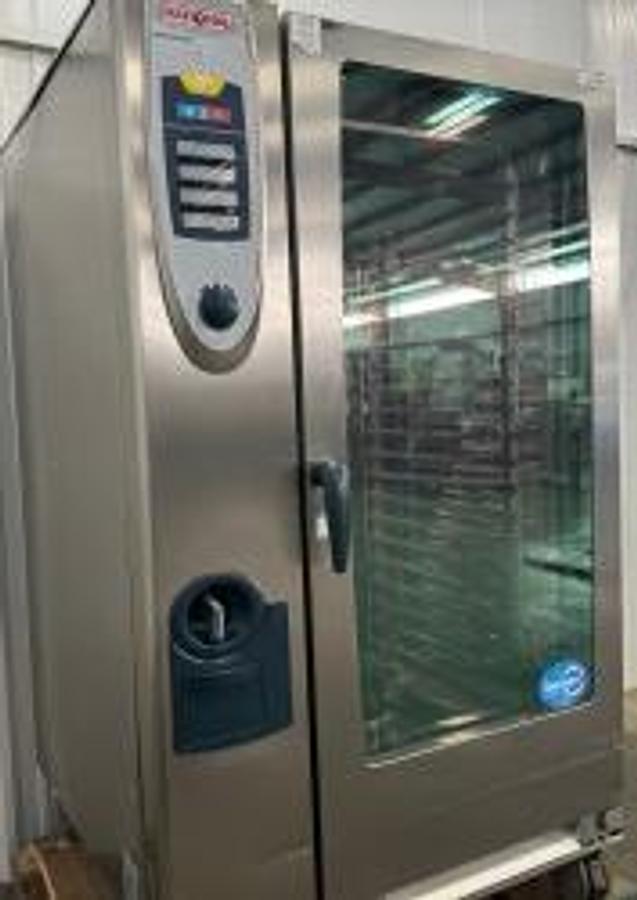 Used Rational Combi Oven Electric SCC202 With Roll In Rack