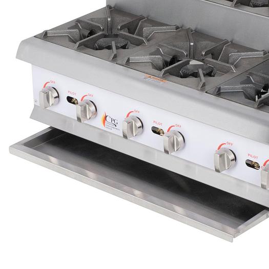 STEP UP 6 BURNER COUNTERTOP HOT PLATE - 180,000 BTU