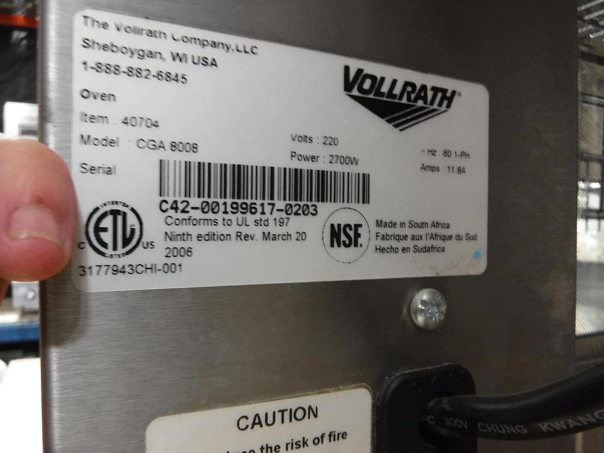 Used Vollrath CGA8008 Rotisserie Oven -WARRANTY
