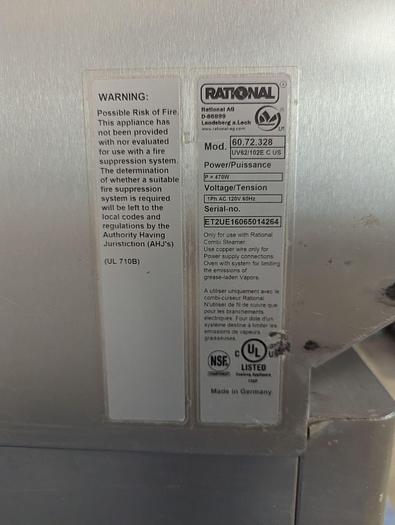 Refurbished Rational SCC WE62 Combi Oven With Ultravent Condensation Hood