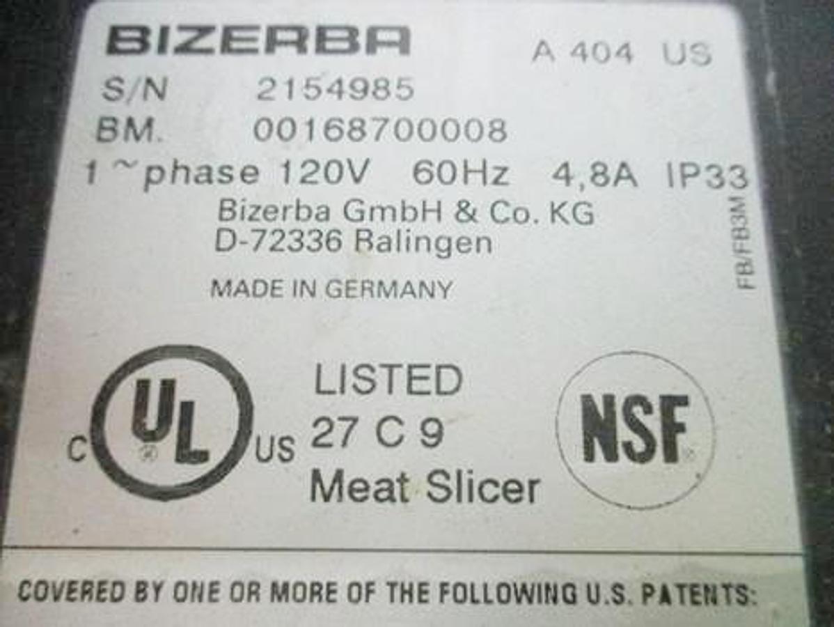 Used Bizerba A404 Meat Slicer - RARE USED ITEM