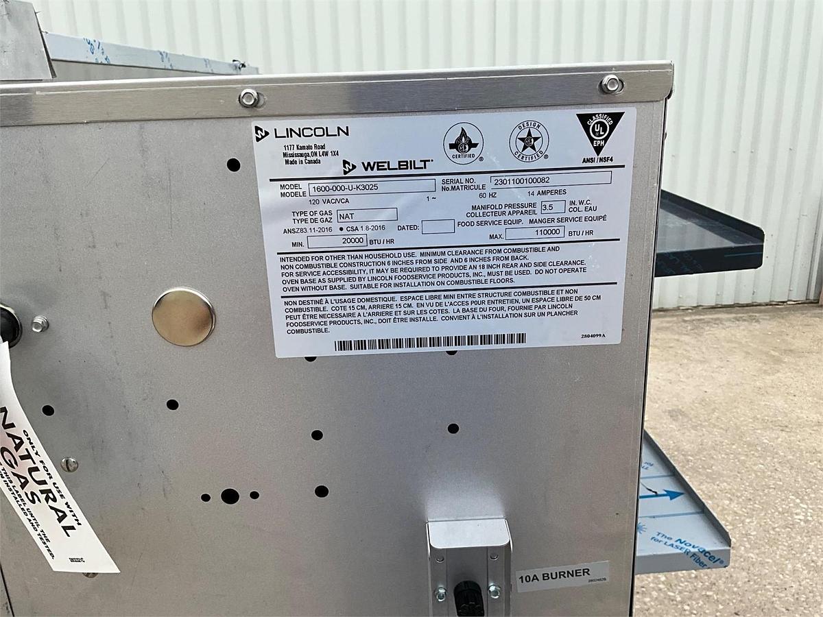 Used 3 stack Lincoln Impinger gas 1600 conveyor oven - tech checked - BRAND NEW -NEVER BEEN USED