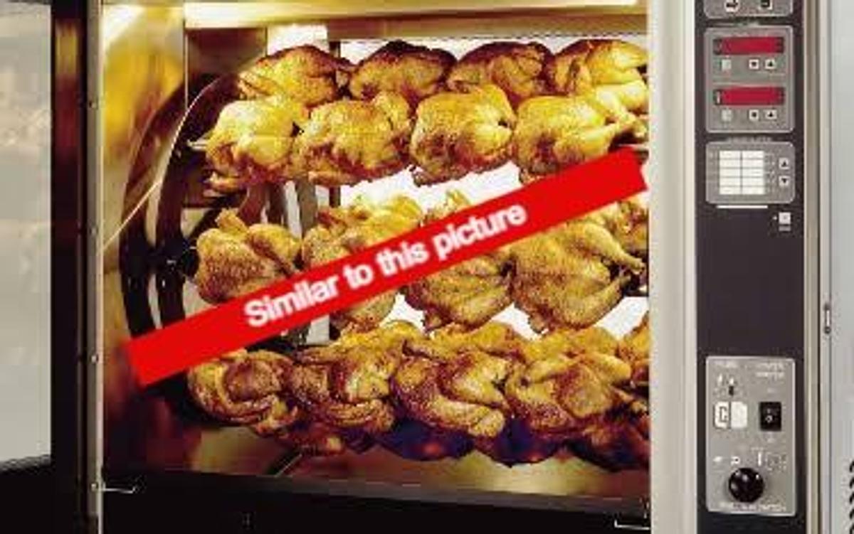 Used HENNY PENNY SCR-6" COMMERCIAL ELECTRIC DIGITAL CHICKEN ROTISSERIE OVEN 208V,3PH - C/W CHICKEN SPITS (SPEARS)