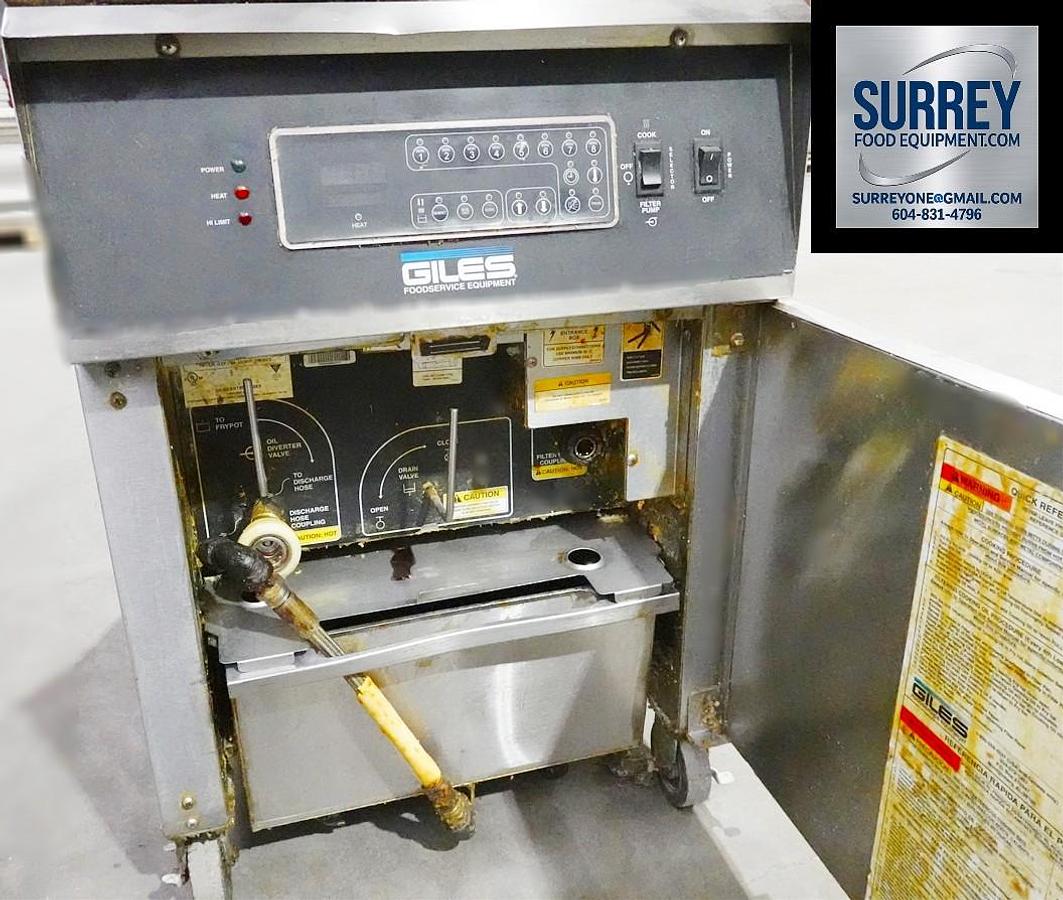 Used GILES GEF-720 FLOOR MODEL ELECTRIC KETTLE FRYER