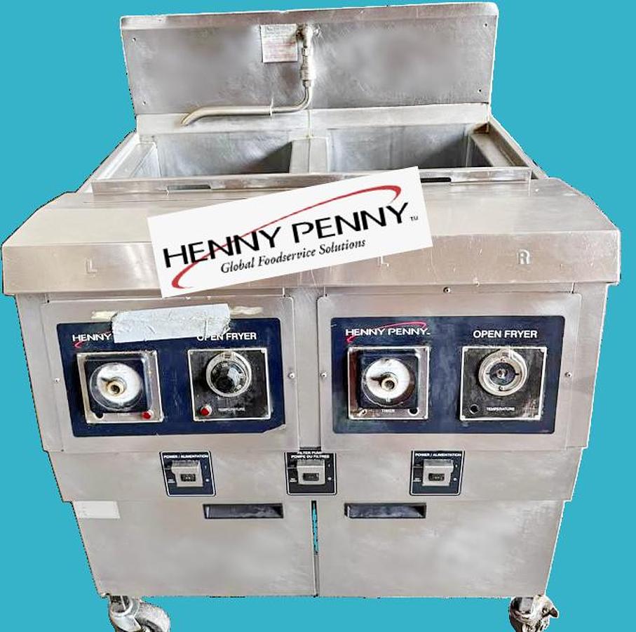 Used Henny Penny OFG-322 natural gas fryer with filtration system