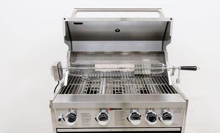 30″ BBQ Grill Propane Gas 5 Burners 58,000 BTU with Rotisserie Kit, Warming Rack, LED Light