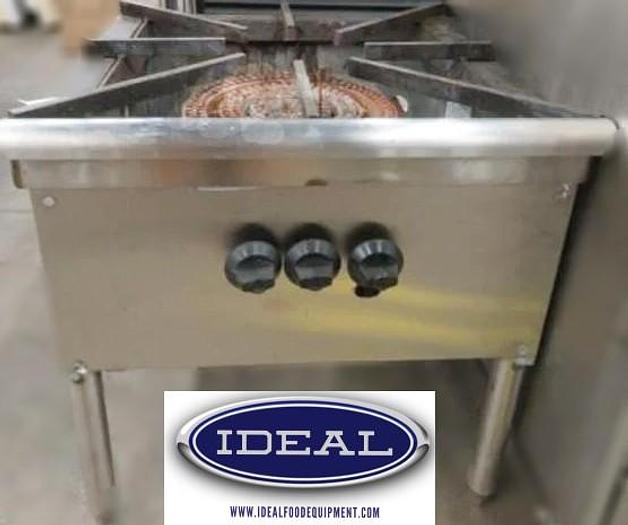 Used Single Burner 2' x 2' gas stock pot burner