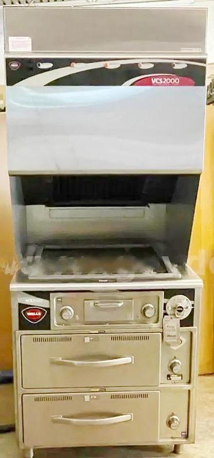 Used Wells VCS2000 Ventless exhaust system with griddle and warming drawers