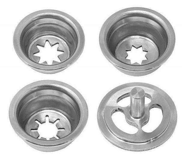 Set of 4 Stainless Steel Churro Nozzles Attachment for Sausage Stuffer