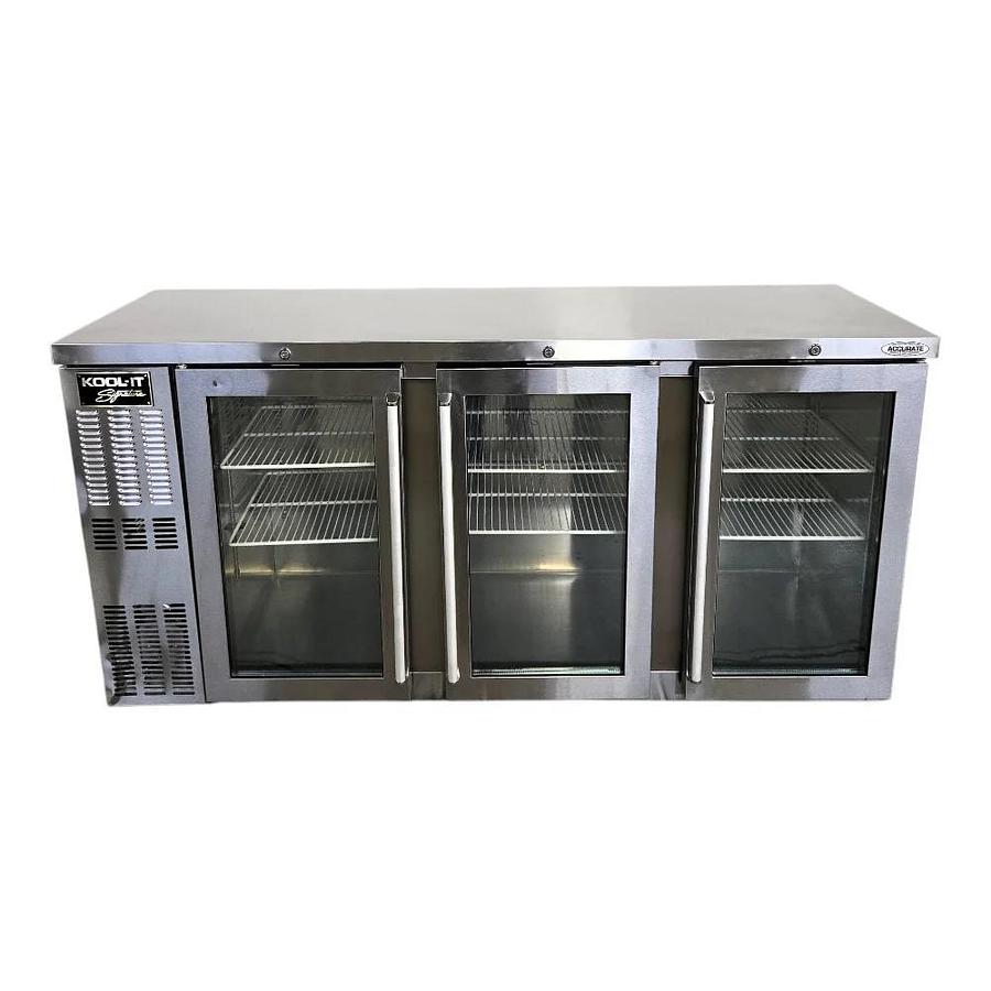 Used Kool-It KNBB-72SG-HC Back Bar Refrigerator - 3 Door -2 AVAILABE - WARRANTY
