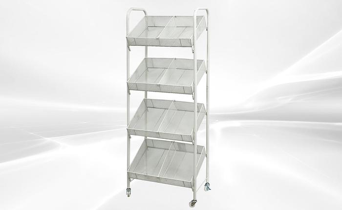 4-Tier Metal Wire Retail Floor Display Candy Rack