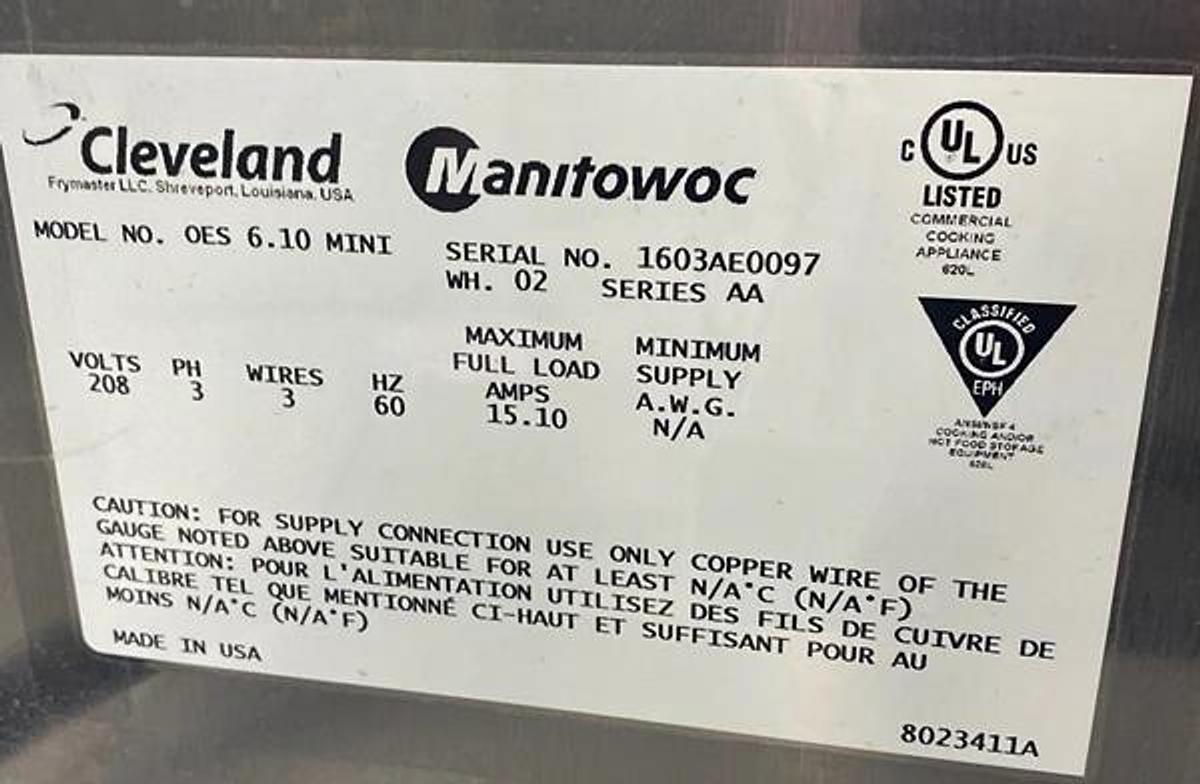 Used Convotherm OES-6.10 Mini Electric Boilerless Combi Oven Steamer with easy ToUCH