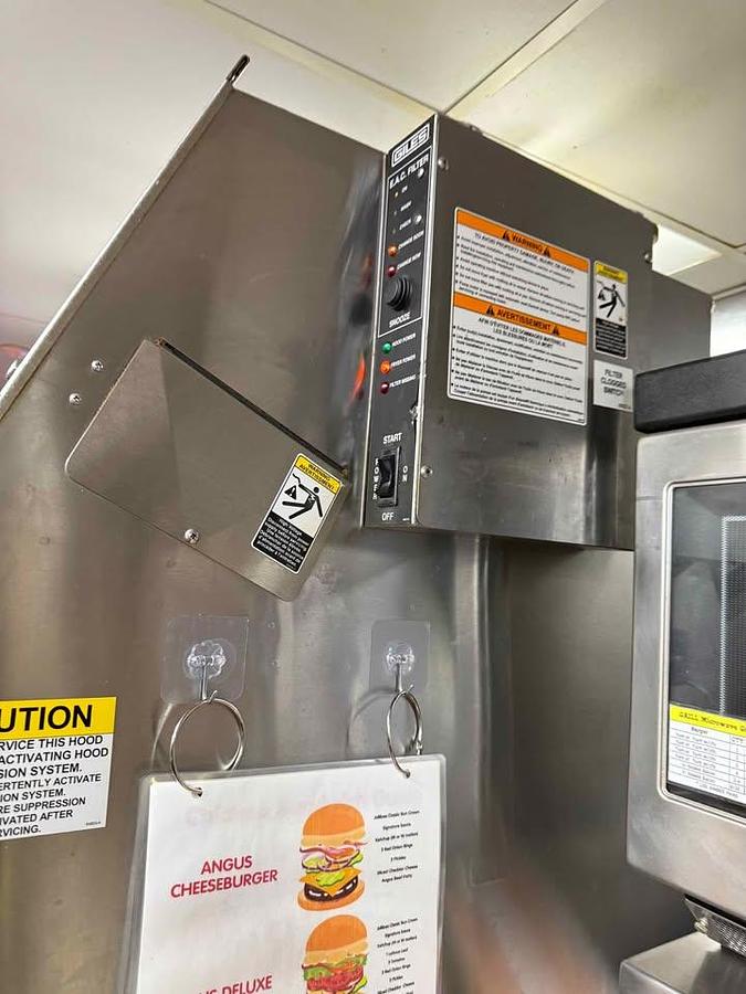Used Giles Ventless Hood - c/w with deep fryer