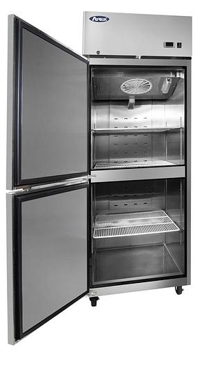 Half door upright Refrigerator