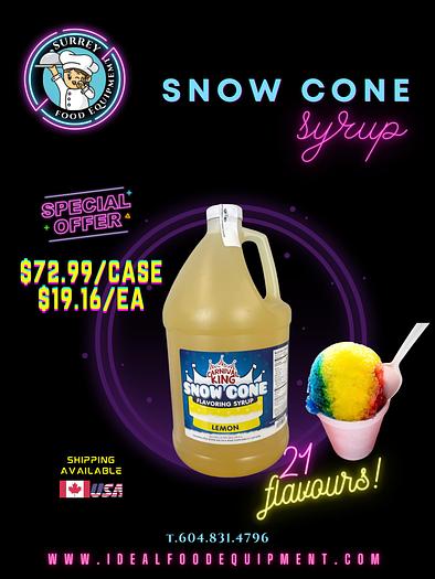 Slush Syrup (20 Flavours, and Neutral Base) 4 x 1 Gallon Bottle's/Case