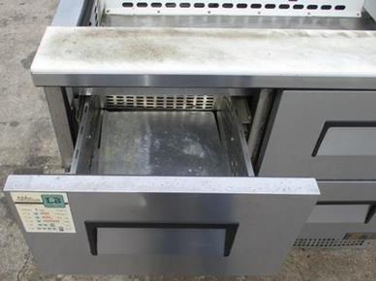 Used True 48" sandwich prep table with drawers