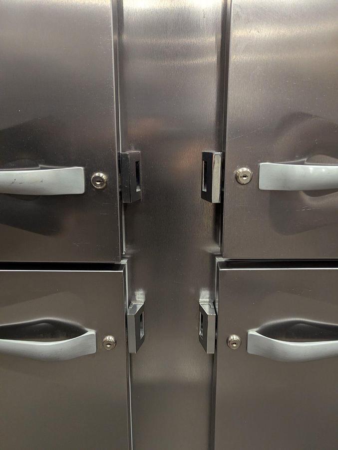 Used Traulsen AHT232WUT-HHS Spec-Line 58" 2-Section Stainless Cooler W/4 Doors - 2 available