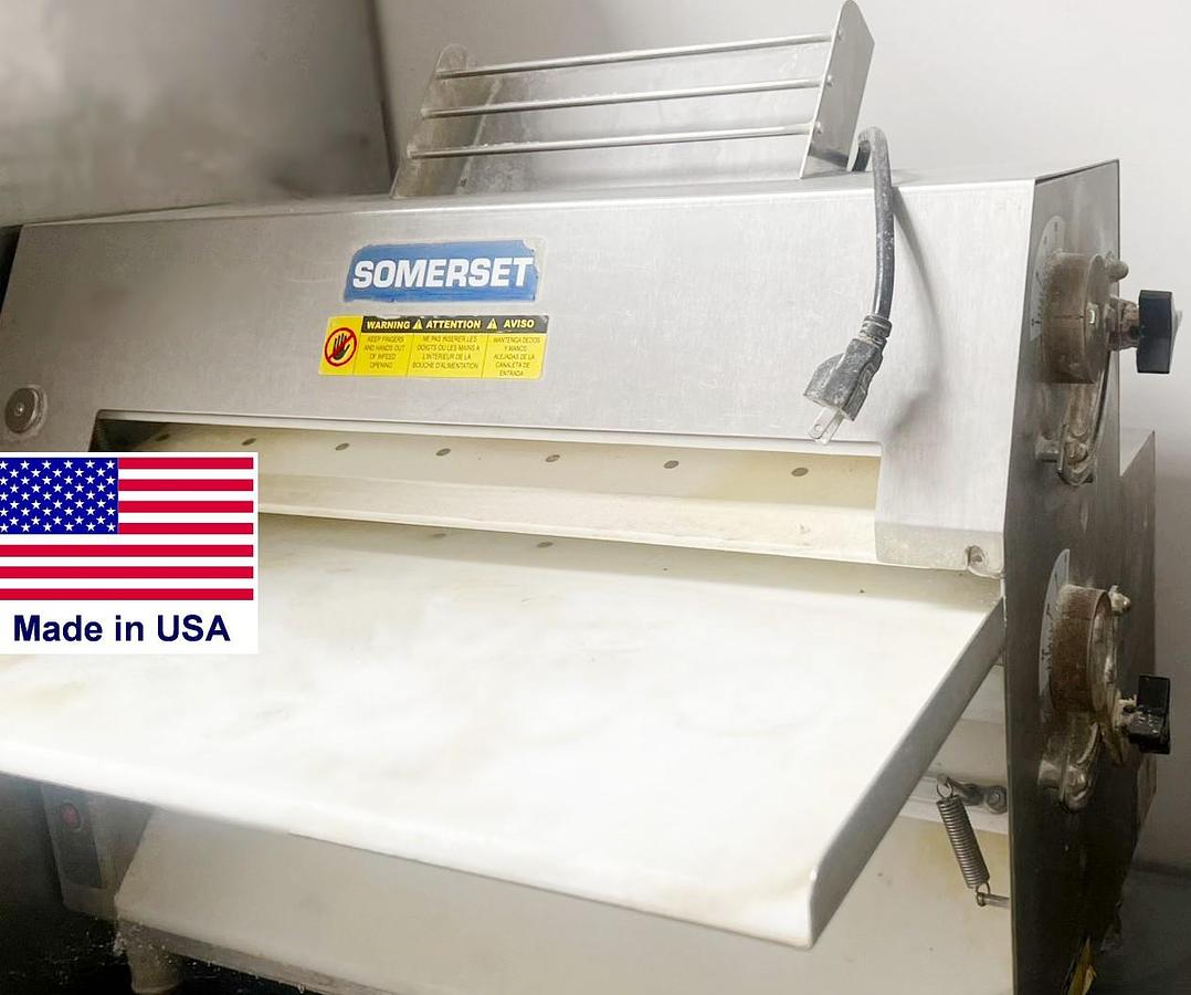 Used SOMERSET CDR-2000 COUNTERTOP 20″ TWO STAGE DOUGH ROLLER SHEETER - WARRANTY