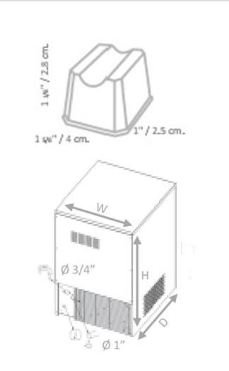 NG 135-UNDER COUNTER ICE MAKER
