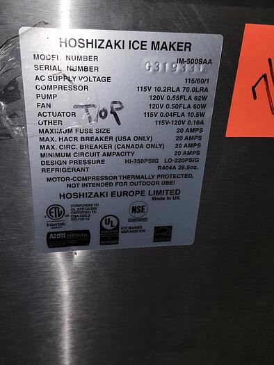 Refurbished Ice Maker Head | Hoshizaki | Model # IM-500SAA