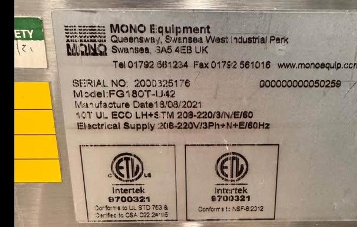 Used MONO BX10 Eco-Touch Commercial Convection Oven - SEE VIDEO