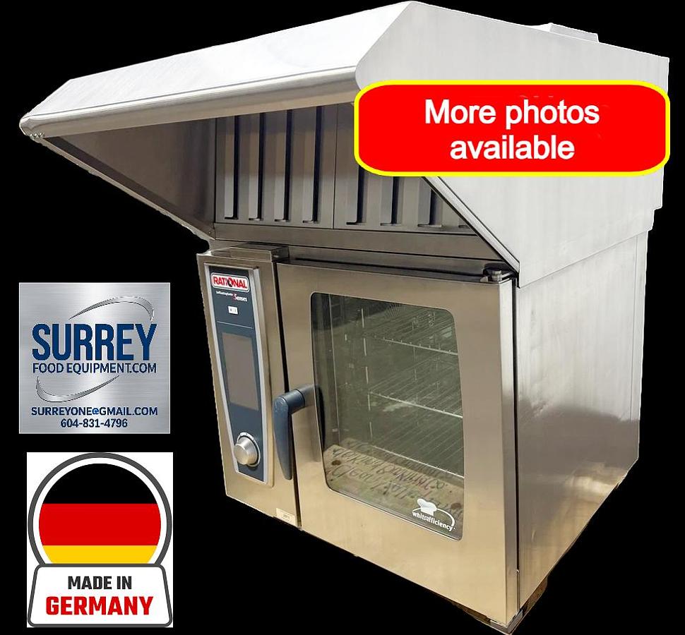 Used Rational 6 pan, half size, electric combi w/ Ultravent Hood