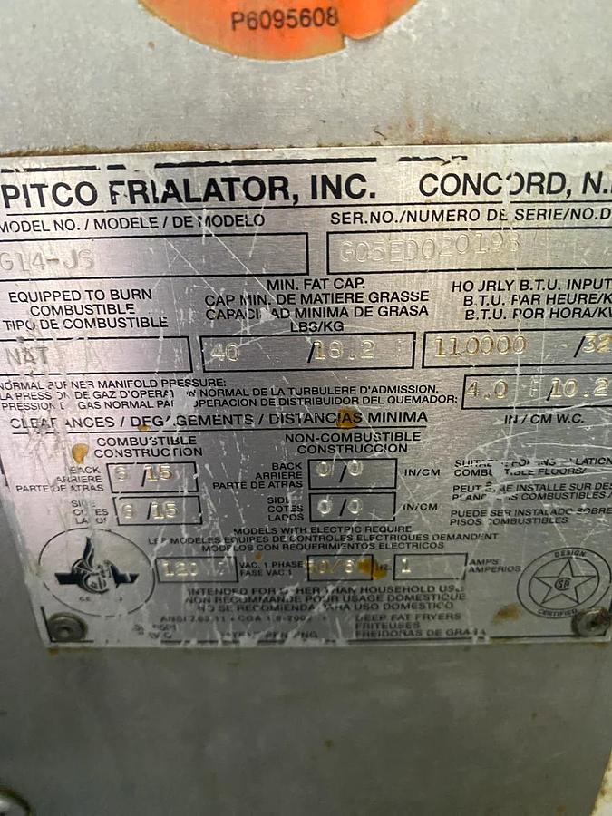 Used Pitco SG14-JS Three Compartment Gas Fryer with Dump Station and Filtration