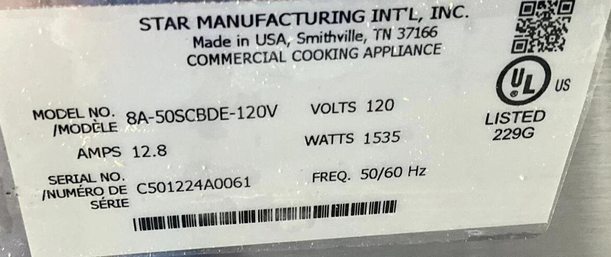 Used APW Wyott 8A-50SCBDE Hot dog Grill roller Built-in bun Storage Sneeze Guard - BRAND NEW CLEARANCE ITEM