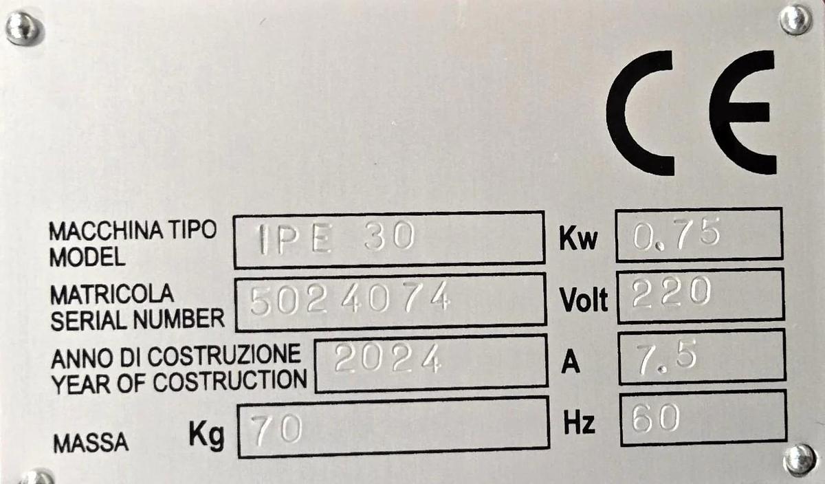 Used Italiana FoodTech IPE30 Pasta Extruder with Trays