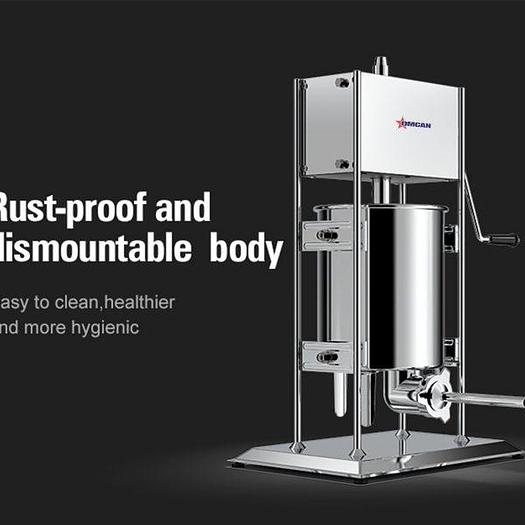 22 lbs/ 10kg Stainless Steel Vertical Manual Sausage Stuffer - Economy model