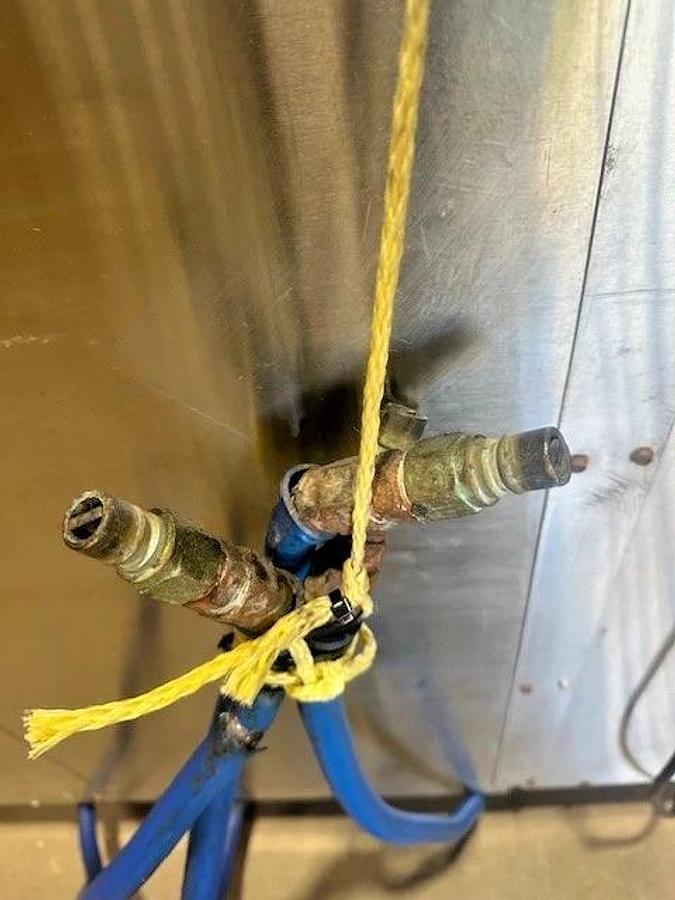 Used PITCO F18SS-CLQV"H.D COMMERCIAL N GAS FRYER WITH DUMPSTER AND 6 BASKETS