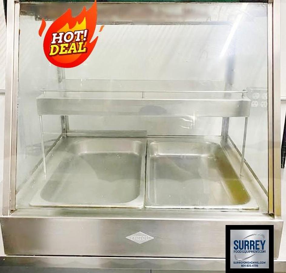 Used Glass display counter top warmer
