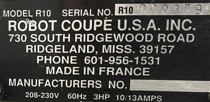 Refurbished Robot Coupe R10