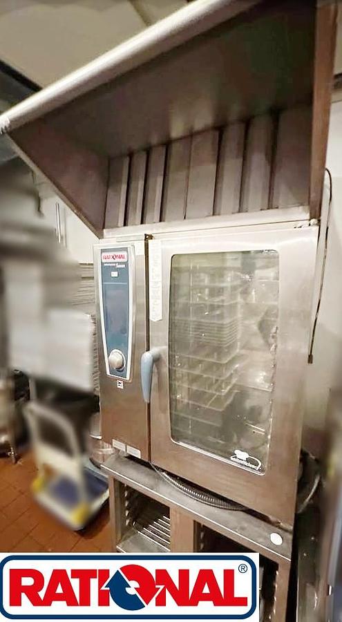 Used 10 Pan Rational Oven with Ultra Vent Hood
