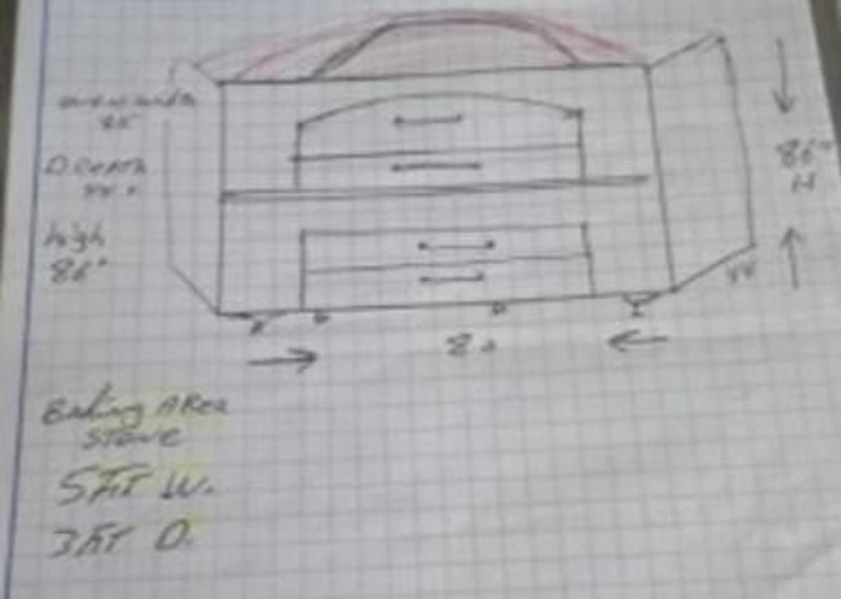 Used 80x45 in forno gas fired pizza oven