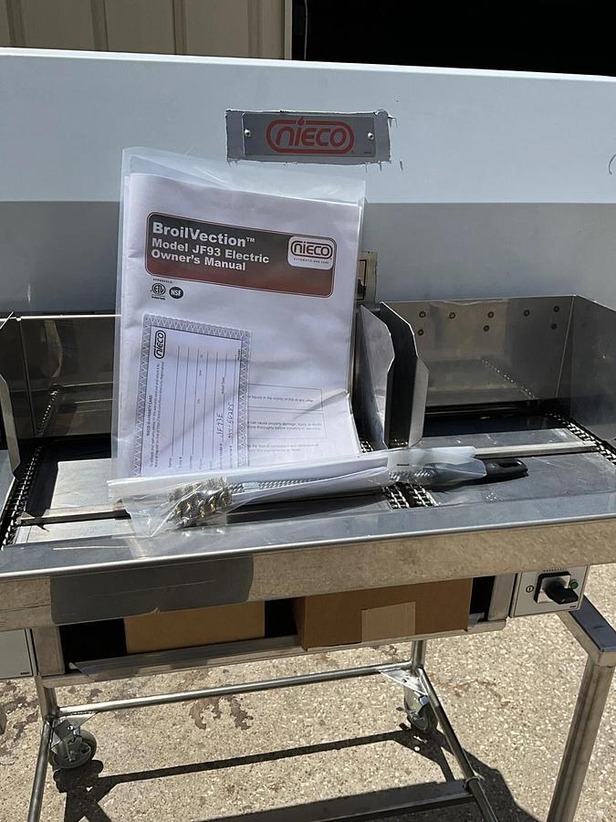 Used Nieco JF93E Electric Broilvection automatic broiler Hamburger Ventless oven - Brand new clearance item